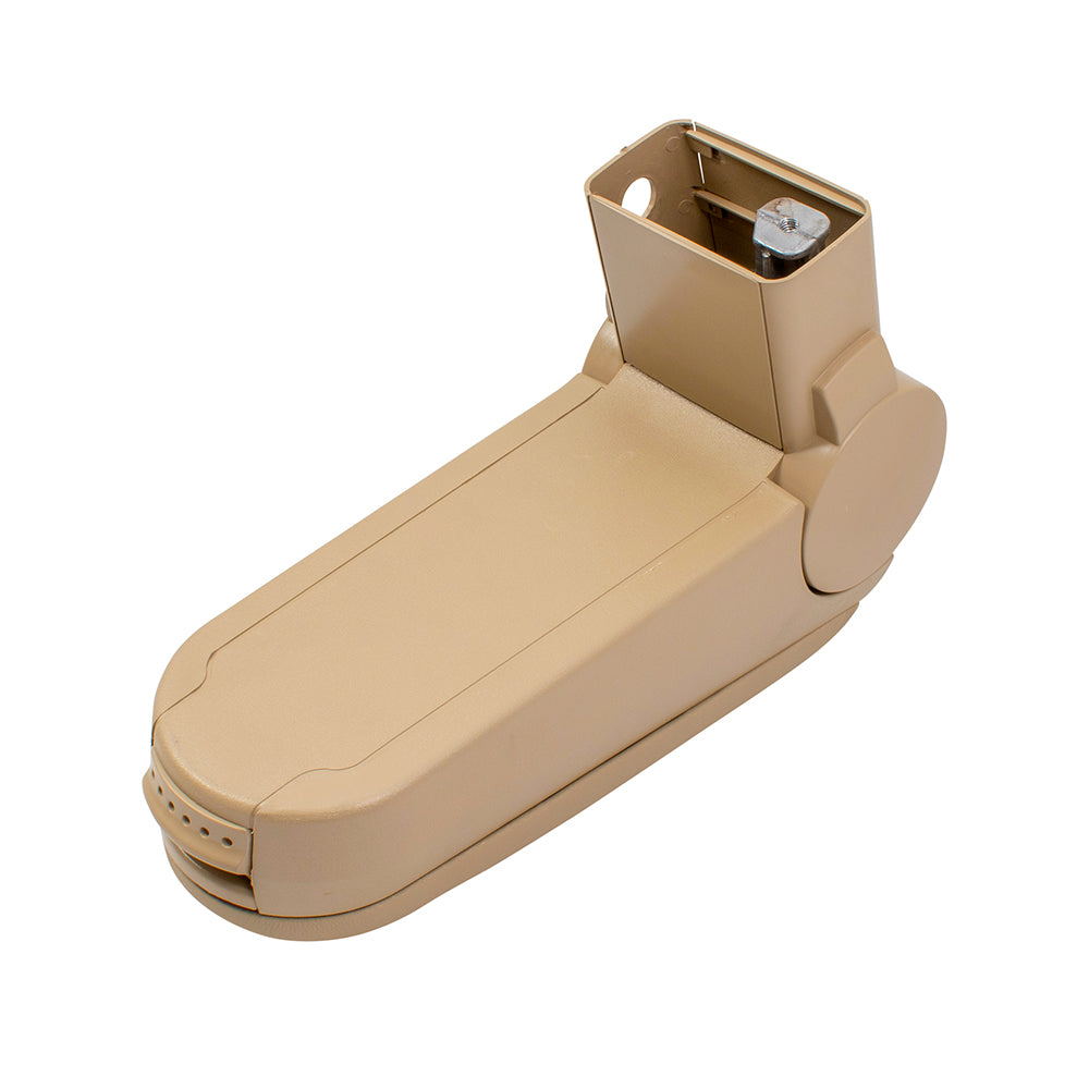 Brock Replacement Beige Leatherette Center Console Armrest Repair Kit with Hardware Compatible with 1999-2005 A4 1999-2005 Golf 1J0 864 279 B 4TE