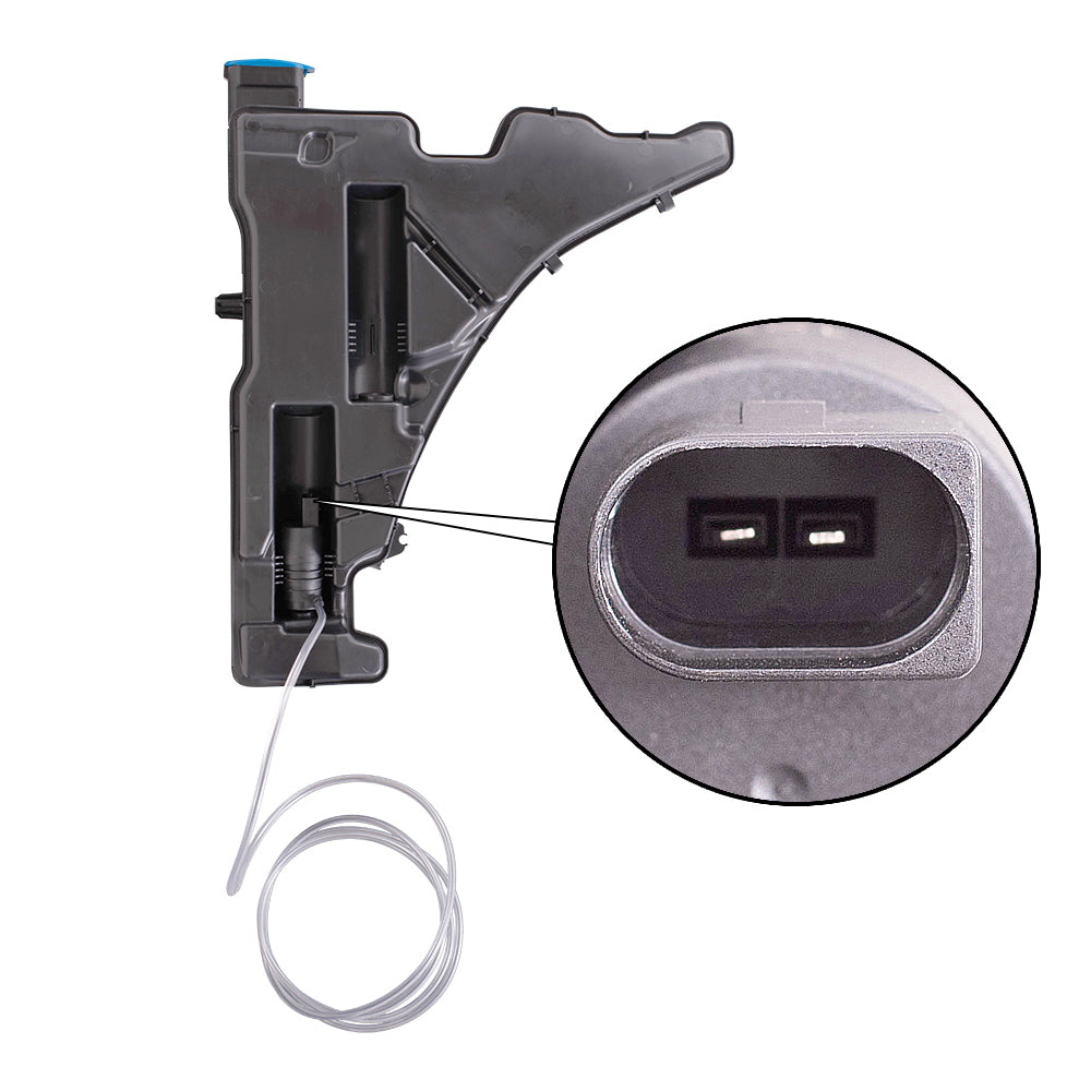 Brock Replacement Windshield Washer Reservoir w/ Cap Pump Sensor Compatible with 17-20 A4 17-20 S4 17-19 A4 Allroad