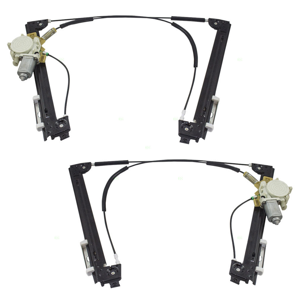 Window Regulator w/ Motor for 2002-2005 Cooper Hatchback Front 51337039451 Set MC1350100