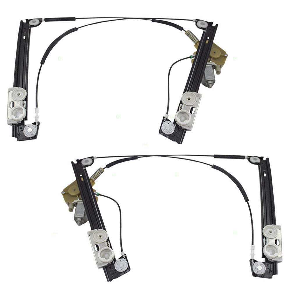 Window Regulator w/ Motor for 2002-2005 Cooper Hatchback Front 51337039451 Set MC1350100