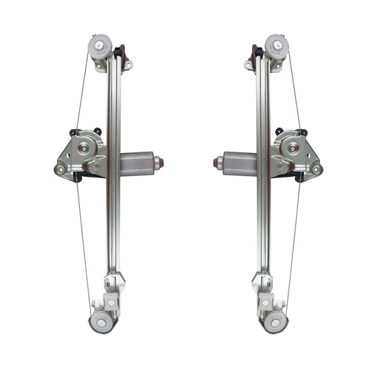 Brock Replacement Pair Set Rear Power Window Lift Regulators w/ Motors Assemblies Compatible with 1998-1999 E-Class W210 2107301346 2107301646
