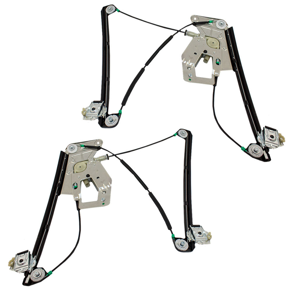 Brock Replacement Driver and Passenger Front Power Window Regulators Compatible with 1997-2003 5 Series 2000-2003 M5 51 33 8 252 393 51 33 8 252 394