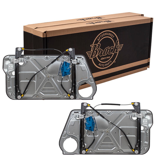 Window Regulator w/o Motor for 1998-2010 Beetle Hatchback w/ Panel Front 1C0837655C Set VW1350119