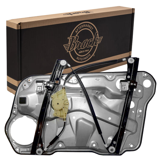 Brock Replacement Front Driver Side Power Window Regulator without Motor with Interior Door Panel Compatible with 1999-2005 A4 1999-2005 Golf both Gen 4 ONLY 1J4837461H