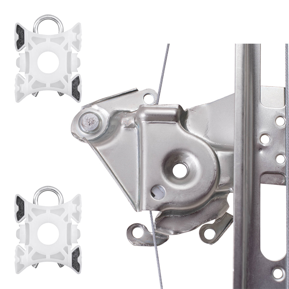 Brock Replacement Drivers Rear Power Window Lift Regulator & Sliding Pivot Clips Compatible with 1999-2005 3 Series Sedan Wagon 51358212099