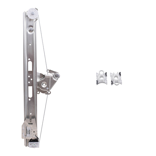 Brock Replacement Passengers Rear Power Window Lift Regulator & Sliding Pivot Clips Compatible with 1999-2005 3 Series Sedan Wagon 51358212100