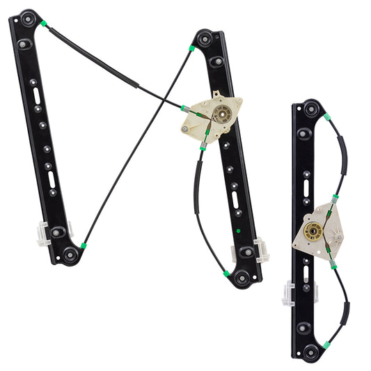 Brock Replacement Drivers Set of Front & Rear Power Window Lift Regulators Compatible with 04-10 X3 SUV 51333448249 51353448251