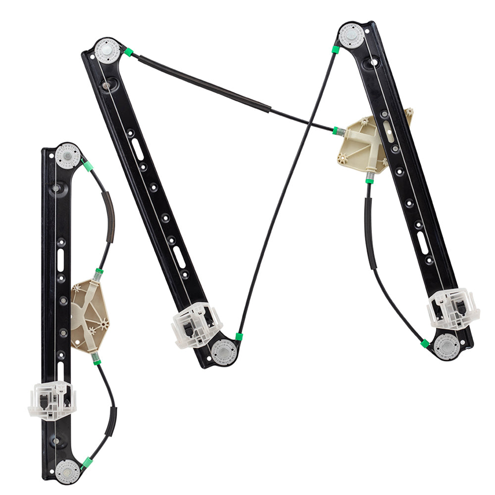 Brock Replacement Front and Rear Passengers Side Set Power Window Regulators Compatible with 04-10 X3
