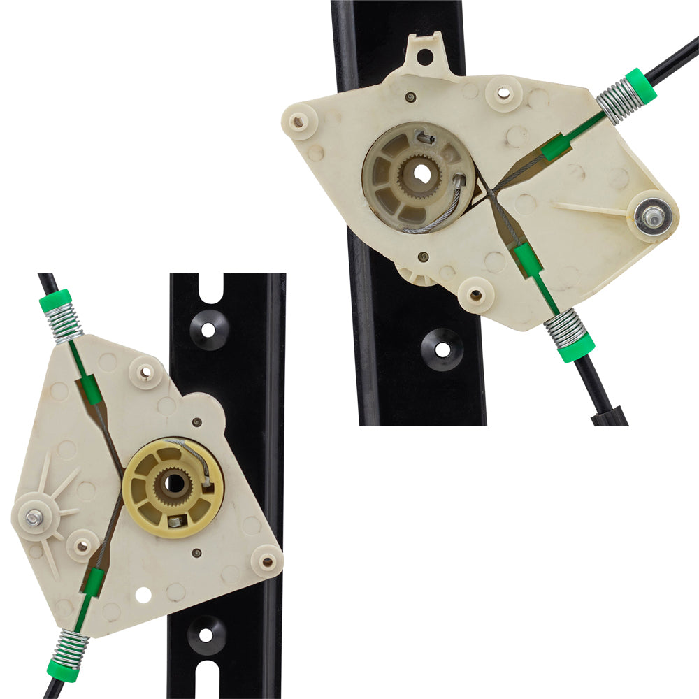 Brock Replacement Front and Rear Passengers Side Set Power Window Regulators Compatible with 04-10 X3