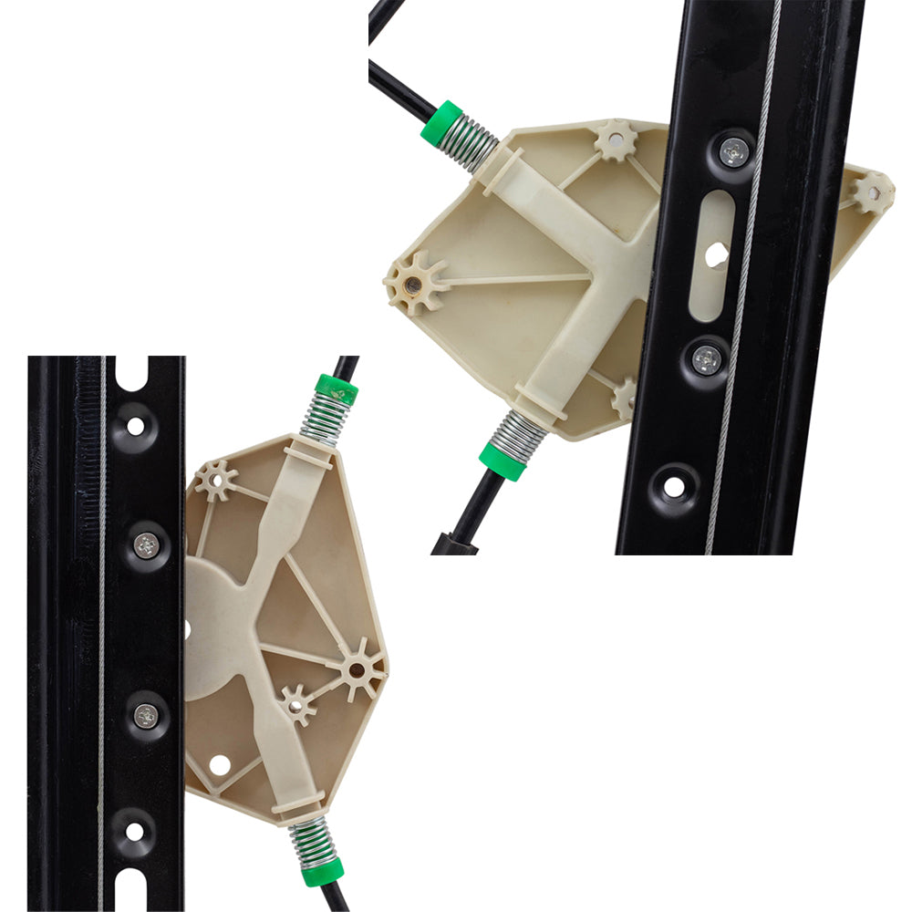Brock Replacement Front and Rear Passengers Side Set Power Window Regulators Compatible with 04-10 X3