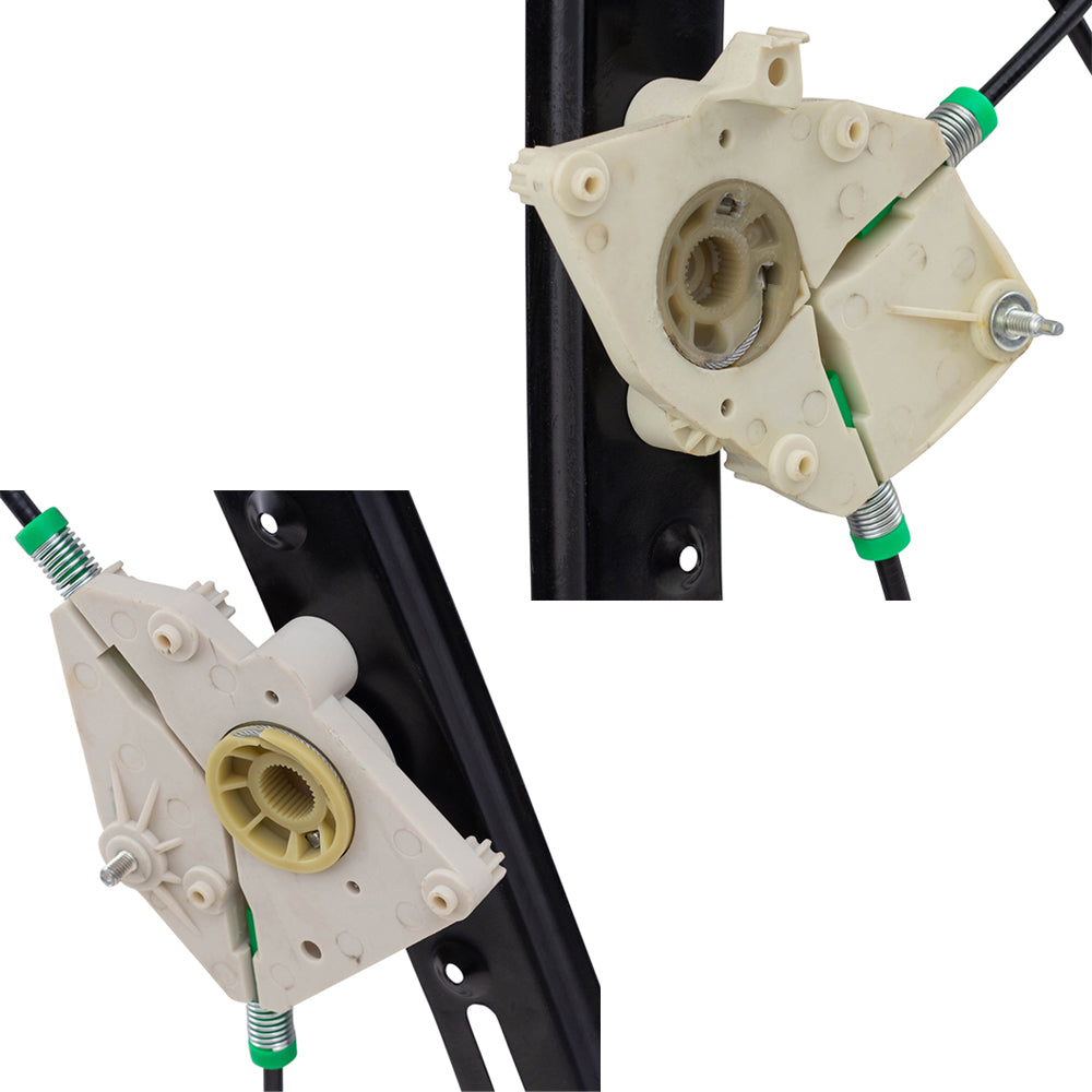Brock Replacement Front and Rear Passengers Side Set Power Window Regulators Compatible with 04-10 X3