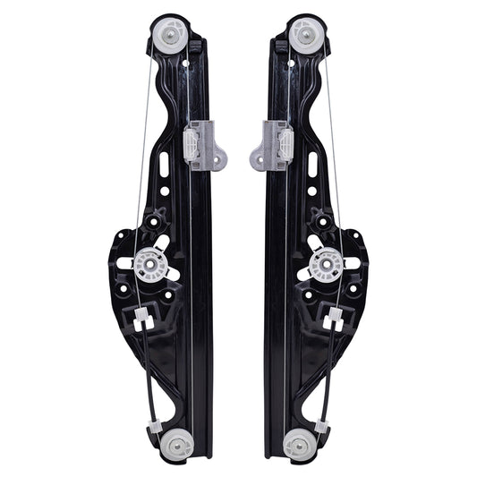 Brock Replacement Driver and Passenger Rear Power Window Lift Regulators Compatible with 2004-2010 5 Series 2006-2010 M5 51357184745 51357184746