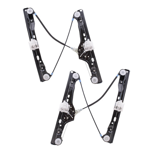Brock Replacement Driver and Passenger Front Power Window Lift Regulators Compatible with 2006-2012 3 Series 2008-2011 M3 Sedan 51337140587 51337140588