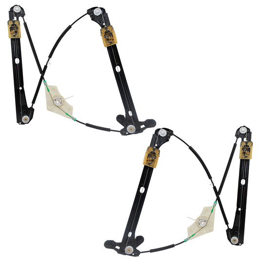 Brock Replacement Pair Front Power Window Regulators Compatible with 15-19 e-Golf