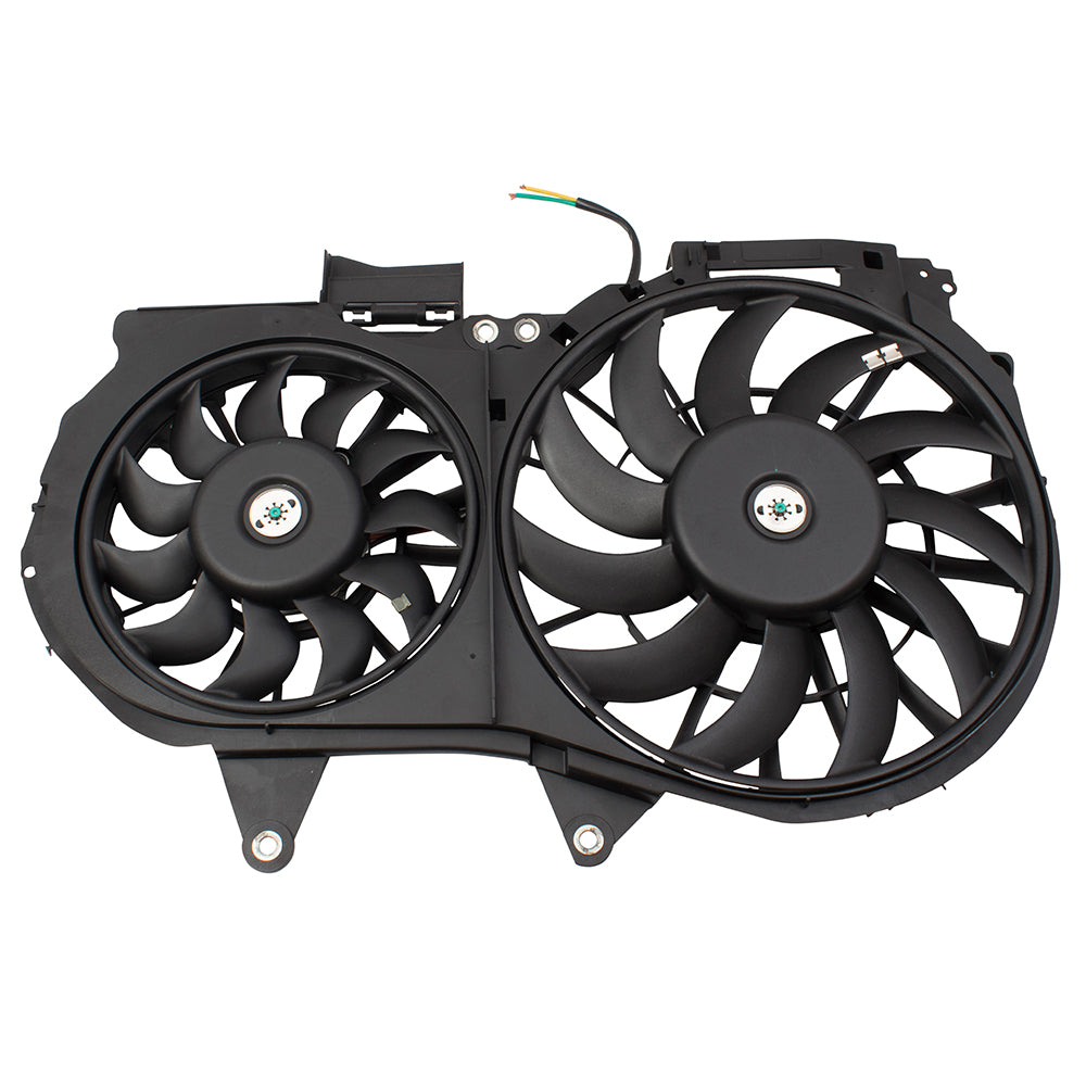 Brock Replacement Dual Cooling Fan Assembly Compatible with 2002-2009 A4 A4 Quattro A4 Cabrio 4 cylinder 8E0121207F AU3115107