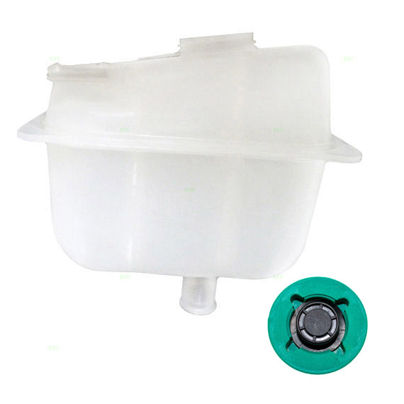 Brock Replacement Coolant Recovery Tank and Tank Cap Set Compatible with 1993-1997 850 & 1998 C70/ S70/ V70