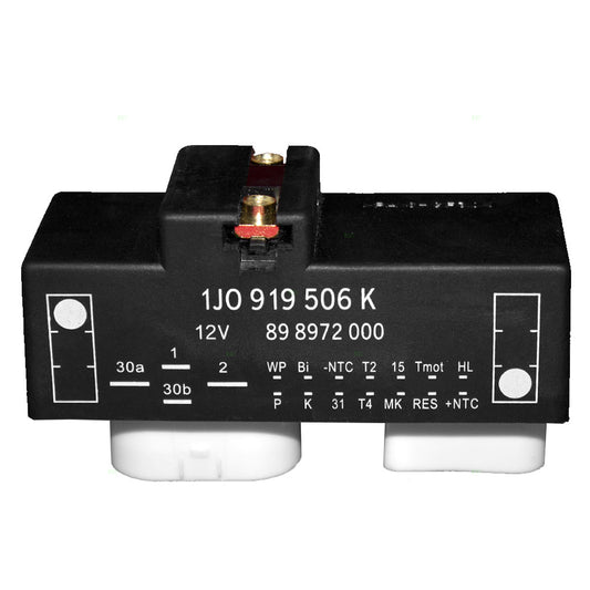 Brock Replacement Radiator Cooling Fan Control Module Compatible with 2000-2008 Beetle 2000-2006 Golf 2000-2006 TT 2000-2005 A4 1J0 919 506 K