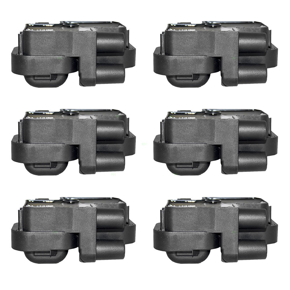 Brock Replacement 6 Piece Set of Six Ignition Spark Plug Coil Pack Modules Compatible with 2008 SL55 AMG 12 cyl 000 158 78 03