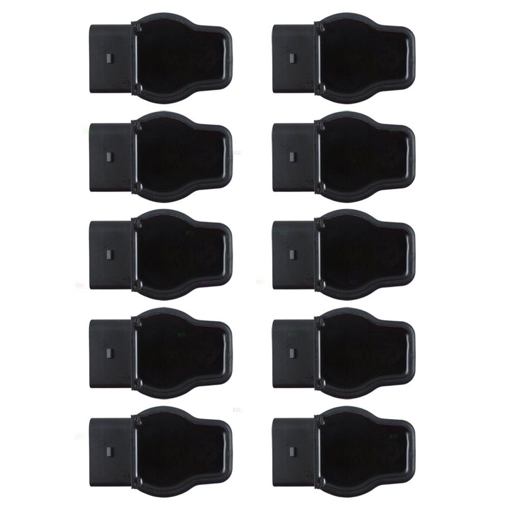 Brock Replacement 10 Piece Set Ignition Spark Plug Coil Compatible with 2012 R8 2007-2013 Gallardo 10 cyl 5C1684 178-8445