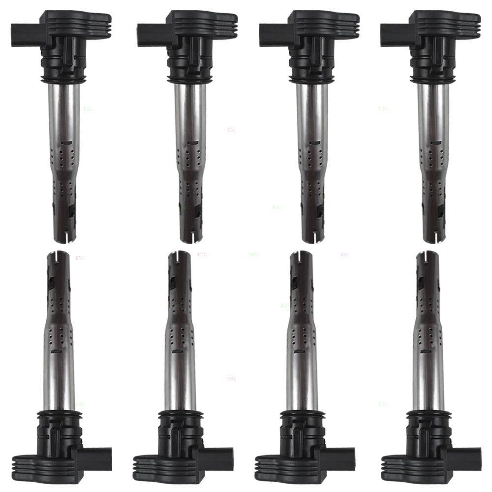 Brock Replacement 8 Piece Set Ignition Spark Plug Coils Compatible with 2007-2008 RS4 2008-2009 Touareg 4.2L 8 cyl 07K905715F 5C1684