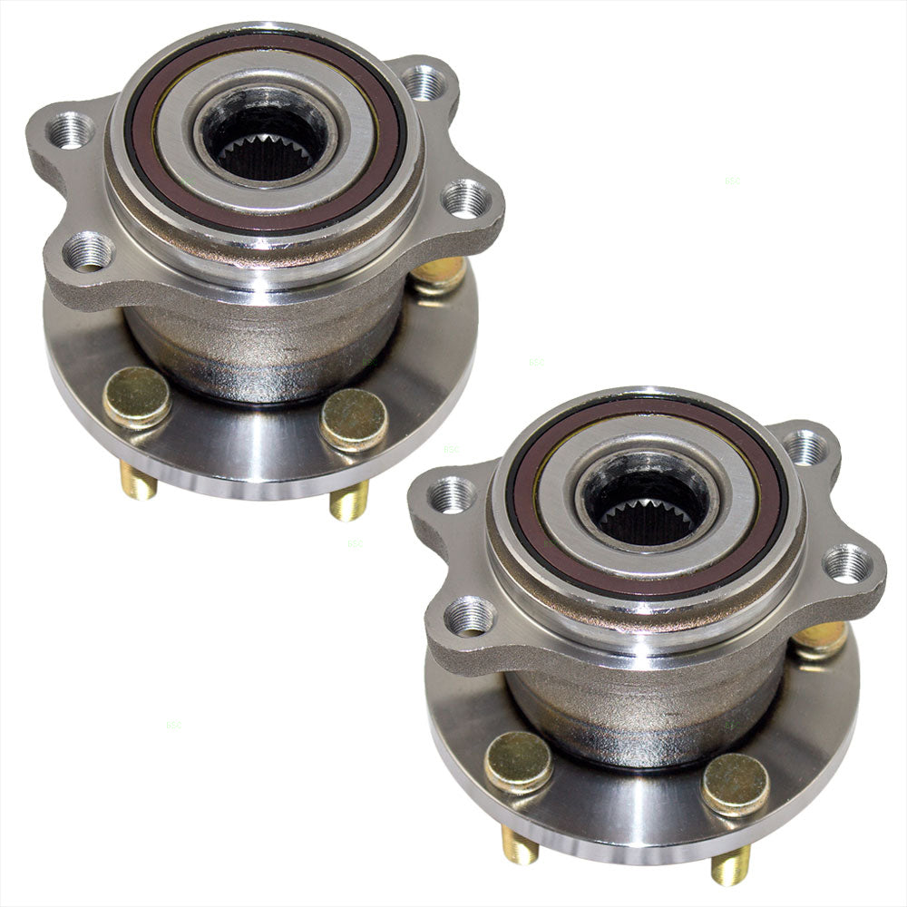Brock Replacement Pair of Rear Hubs with Wheel Bearings Compatible with 2005 2006 2007 2008 2009 Legacy Outback 28473AG00B