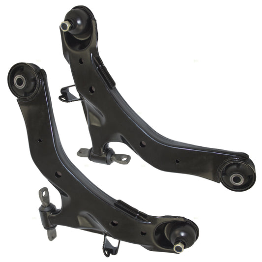 Brock Replacement Pair Set Lower Front Control Arm Kits w/ Ball Joint & Bushings Compatible with 01-06 Elantra 54500-2D002 54501-2D002