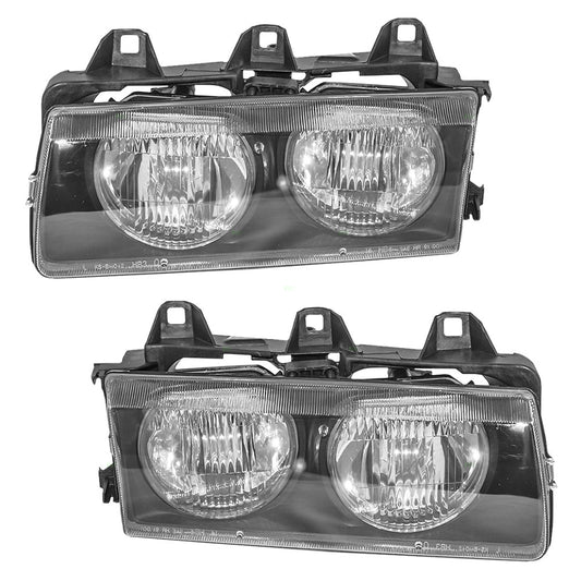 Headlight for 1997-1999 323i 1992-1997 325i 1996-1999 328i 1992-1995 320i 63121387861 Set