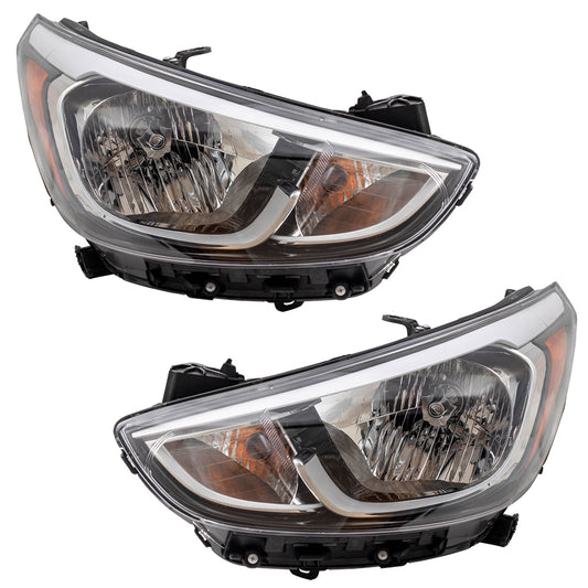 Headlight for 2015-2017 Accent 921011R710 Set