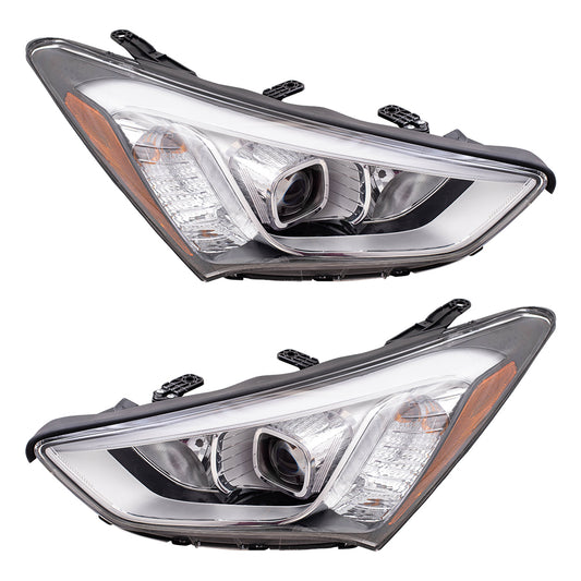 Headlight for 2013-2016 Santa Fe Sport 921014Z010 Set