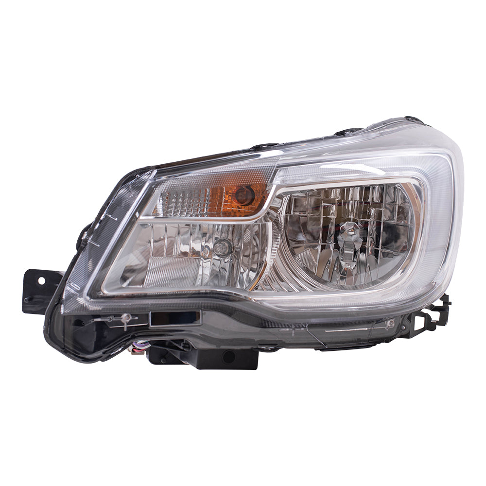 Brock Replacement Driver Side Halogen Combination Headlight Assembly Compatible with 17-18 Forester