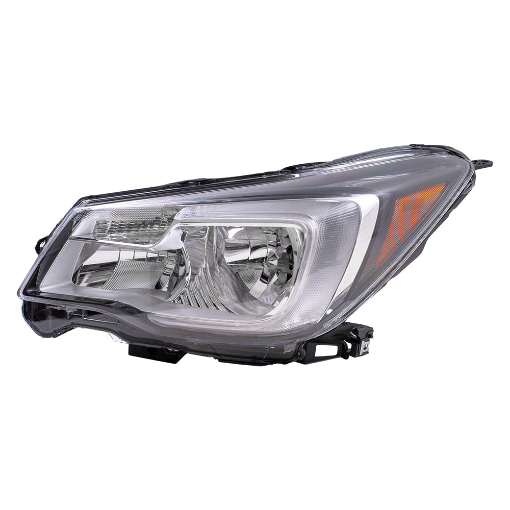 Brock Replacement Driver Side Halogen Combination Headlight Assembly Compatible with 17-18 Forester