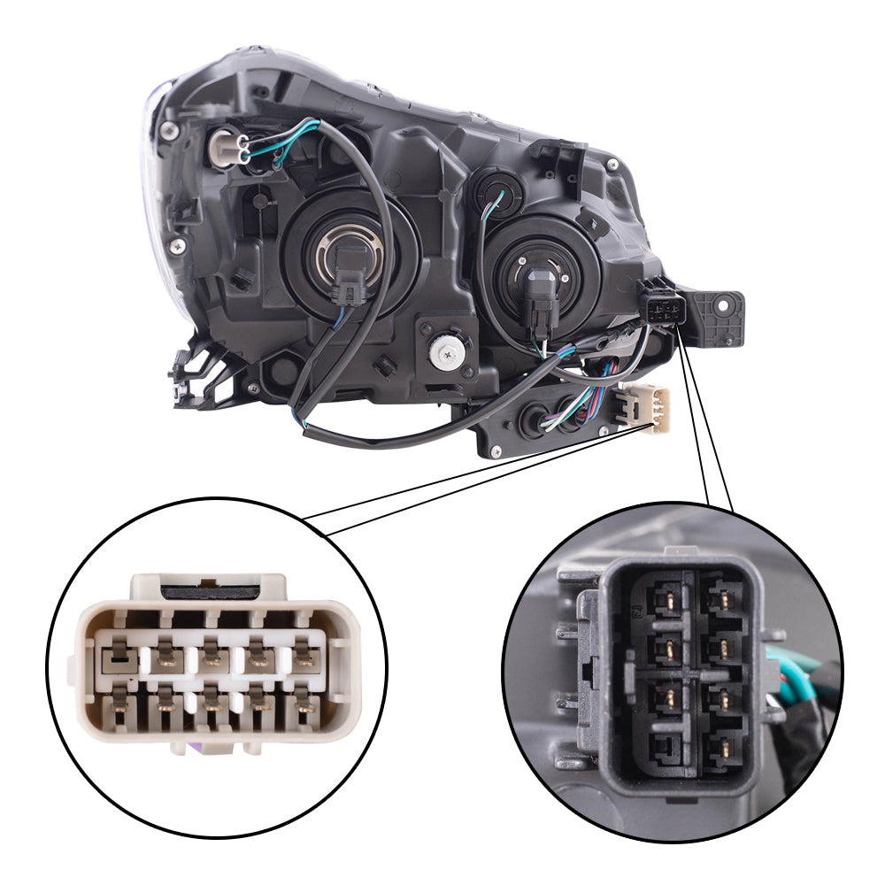 Brock Replacement Driver Side Halogen Combination Headlight Assembly Compatible with 17-18 Forester
