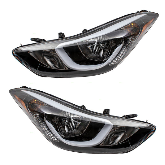 Headlight for 2014-2016 Elantra 921013X280 Set HY2502187