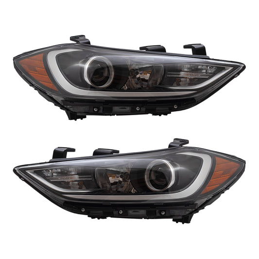 Headlight for 2017-2018 Elantra 92101F2050 Set