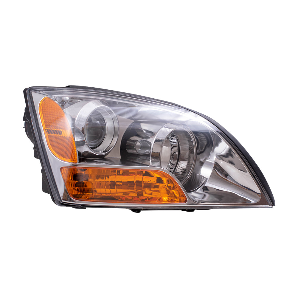 Brock Replacement Driver and Passenger Headlights with Gray Bezel Compatible with 2007-2009 Sorento 92101 3E540 92102 3E540