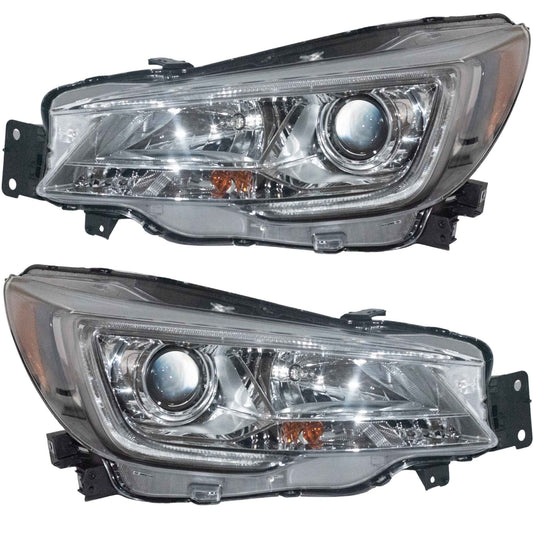 Driver Side Left Passenger Side Right Halogen Combination Headlight Assembly Set Compatible with 2019-2020 Ascent 84001XC01A 84001XC00A SU2502169 SU2503169