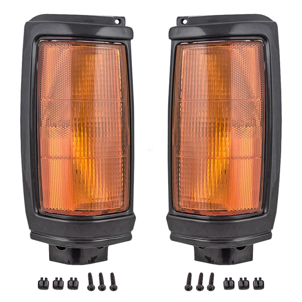 Park/Signal/Side Marker for 1987-1993 Ram 50 Black Bezel for MB527081 Set MI2520102