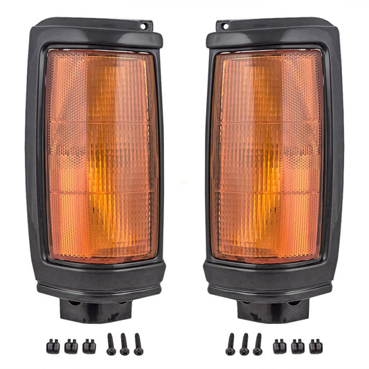 Park/Signal/Side Marker for 1987-1993 Ram 50 Black Bezel for MB527081 Set MI2520102