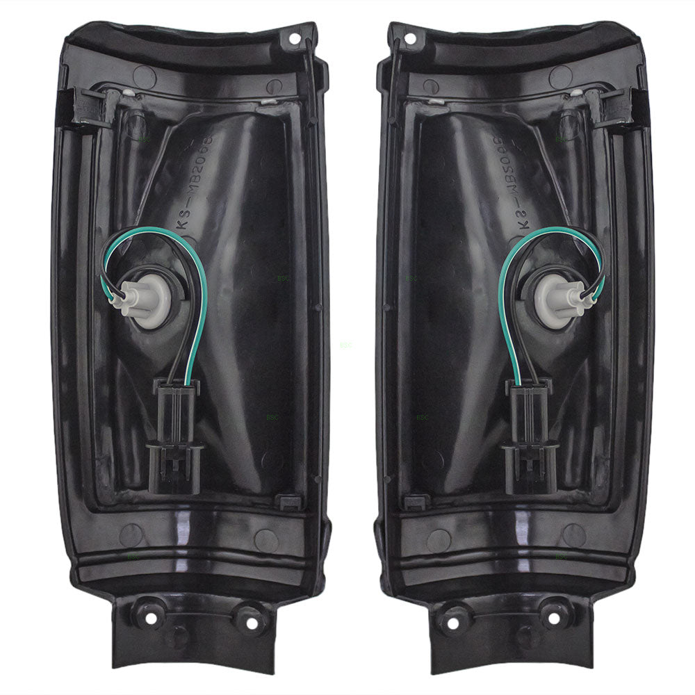 Park/Signal/Side Marker for 1987-1993 Ram 50 Black Bezel for MB527081 Set MI2520102