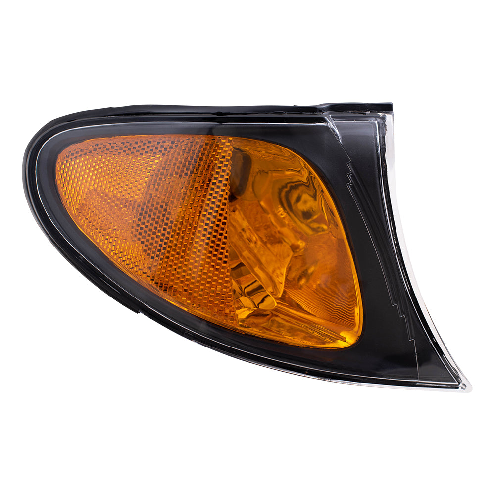 Park/Signal/Side Marker for 2002-2005 325i Sedan/Wagon Amber Lens Black Trim for 2002-2005 325xi 2002-2005 330i 2002-2005 330xi 63137165859 Set BM2520109