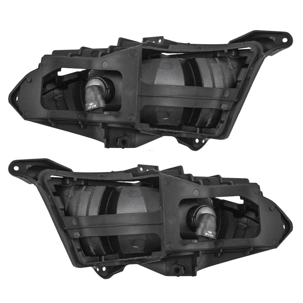 Brock Replacement Driver and Passenger Fog Lights Lamps Compatible with 2007-2010 Elantra Sedan 92201-2H000 92202-2H000