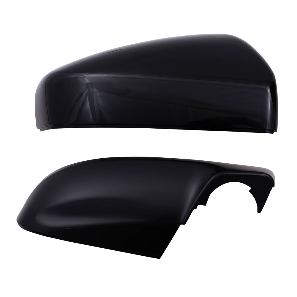 Brock Replacement Set Driver and Passenger Power Side Mirrors with Ready-to-Paint and Textured Black Covers Compatible with 2017-2020 Impreza