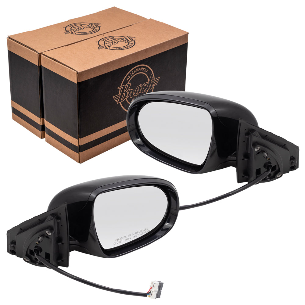 Brock Replacement Pair Side View Mirrors Compatible with 2016-2019 Sorento Power Heated Signal Driver Passenger Set 87610C6080 87620C6080