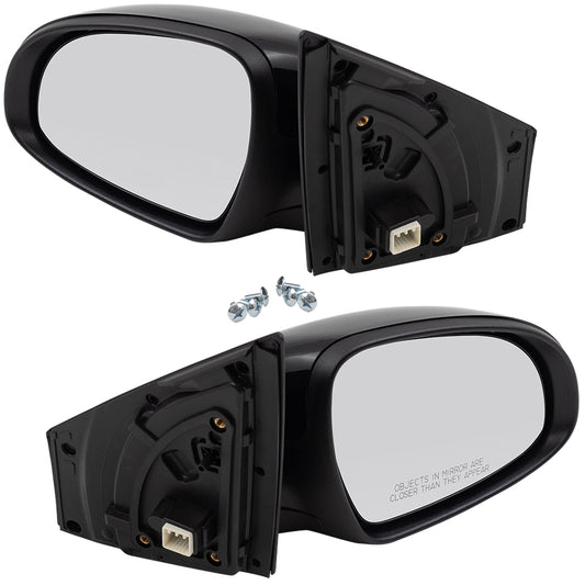 Brock Replacement Pair Side View Power Mirrors Compatible with 2017-2019 Sportage Driver and Passenger Set Heated Manual Folding 87610D9110 87620D9110
