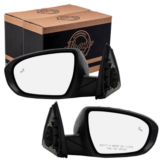 Brock Replacement Pair Side View Mirrors Compatible with 2014-2015 Optima Heated Signal Power Folding Set Blind Spot Detection 876104C540 876204C540