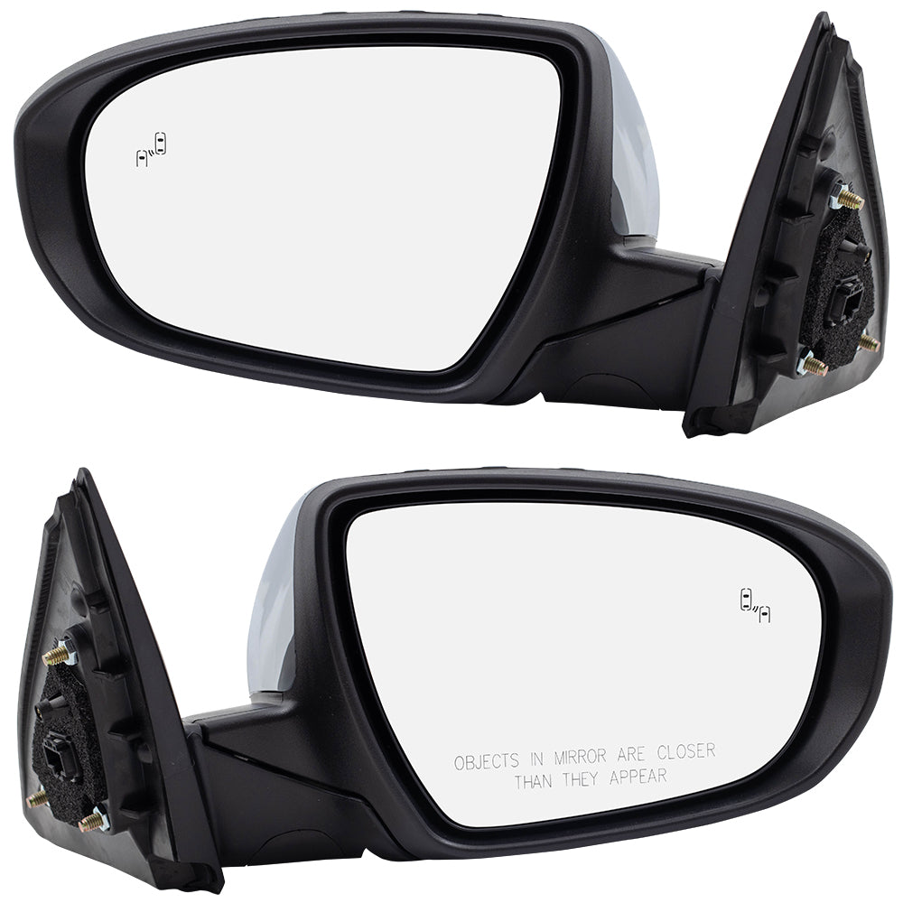 Power Mirror for 2014-2015 Optima USA Built Blind Spot Detection Turn Signal Indicator Heated Power Fold 876104C550 Set