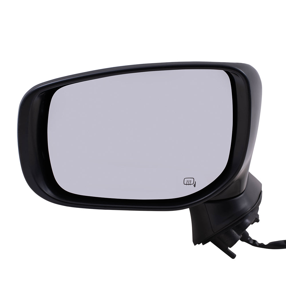 Brock Replacement Driver Power Side Mirror Heated with Ready-to-Paint and Textured Black Covers Compatible with 2017-2020 Impreza