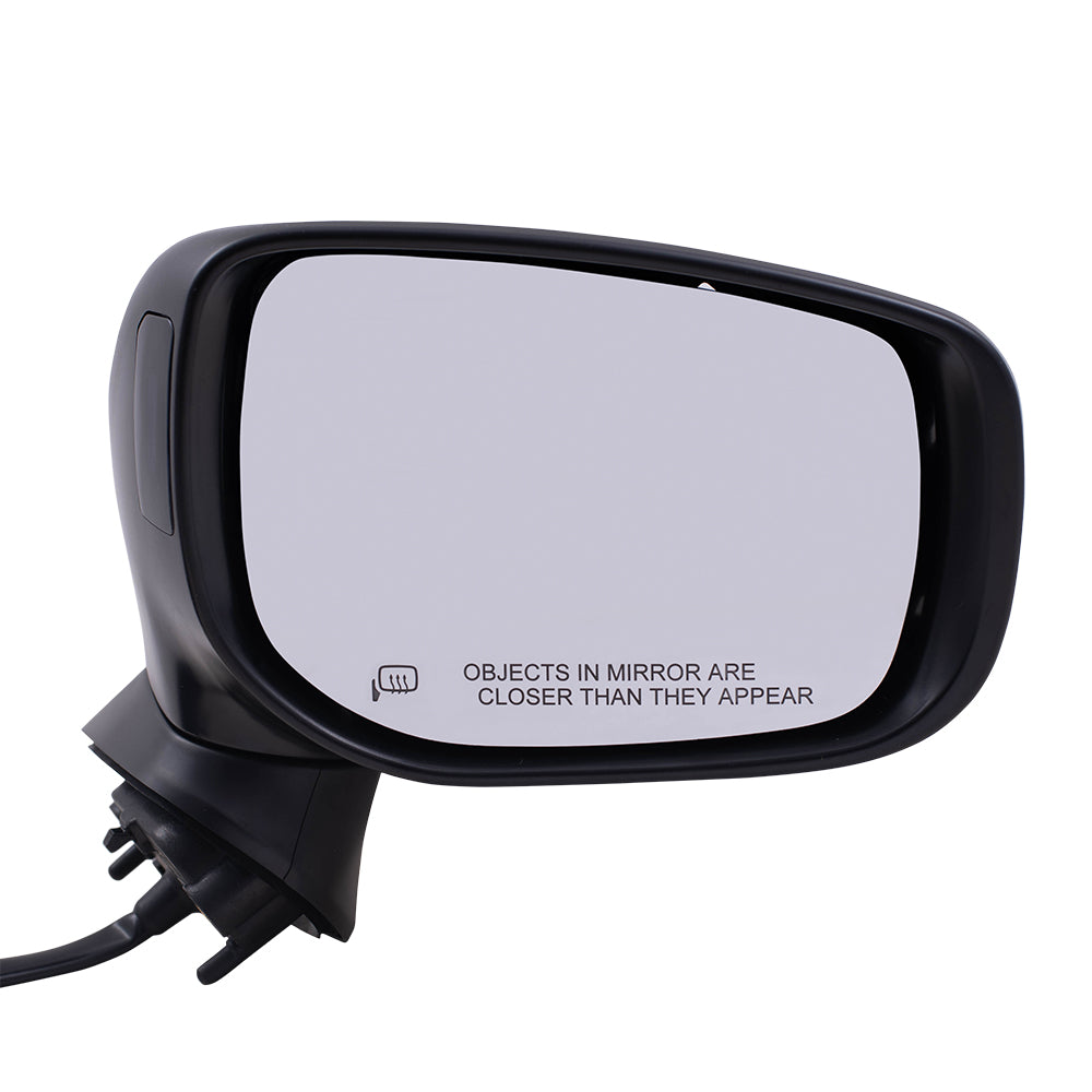 Brock Replacement Set Driver and Passenger Power Side Mirrors Heated with Blind Spot Detection Ready-to-Paint and Textured Black Covers Compatible with 2017-2020 Impreza