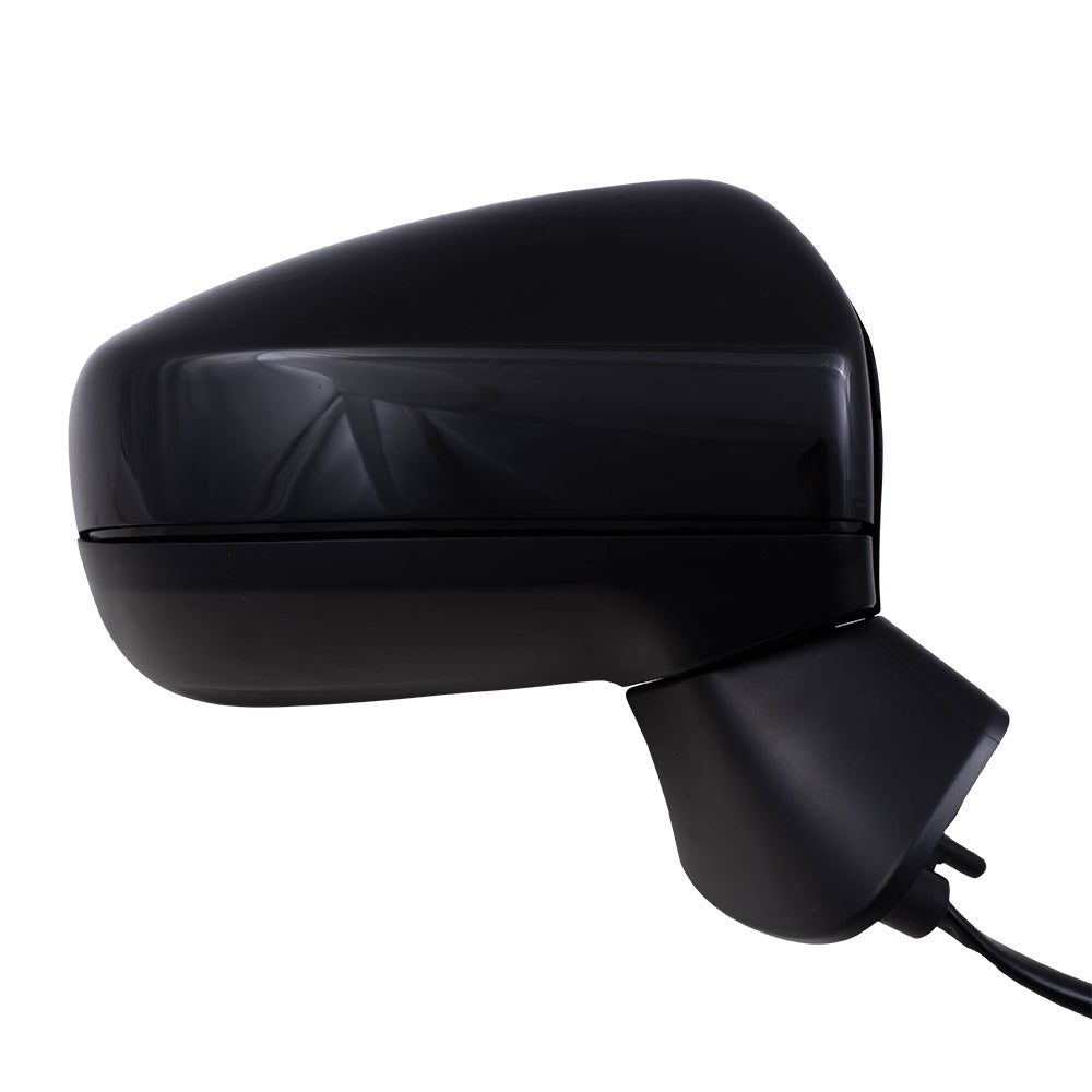 Brock Replacement Set Driver and Passenger Power Side Mirrors Heated with Blind Spot Detection Ready-to-Paint and Textured Black Covers Compatible with 2017-2020 Impreza