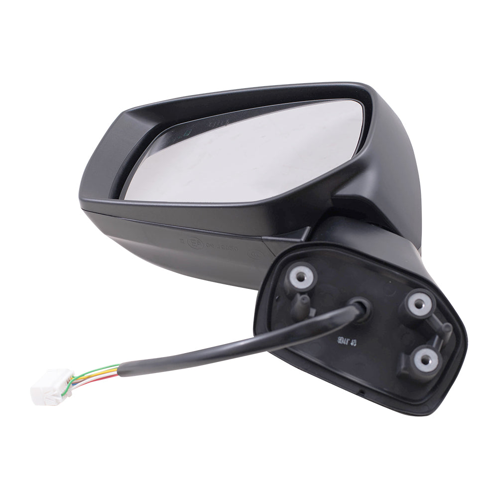 Brock Replacement Driver Side Power Mirror Paint to Match Black Cover with Heat, Signal and Blind Spot Detection Compatible with 2015-2017 Outback & 2015-2017 Legacy